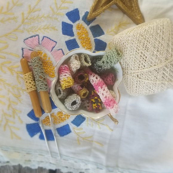 Crochet Dreadlock beads Pastel Silver Gray - Picture 3 of 5